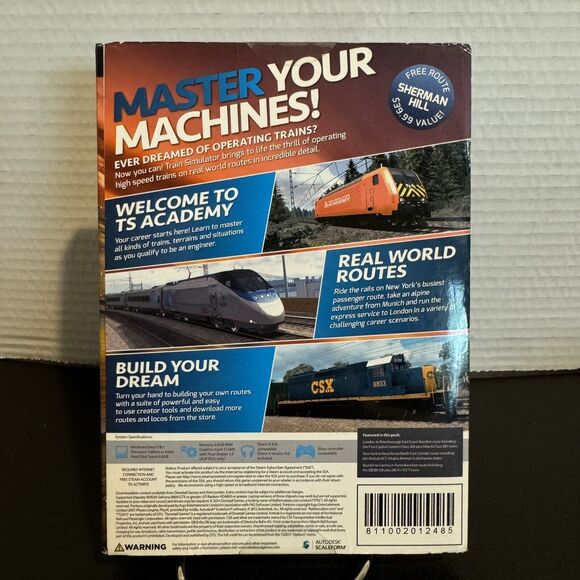 TS 2015 Train Simulator PC DVD ROM Game Dovetail Games Synergy ESRB E New - Picture 2 of 6